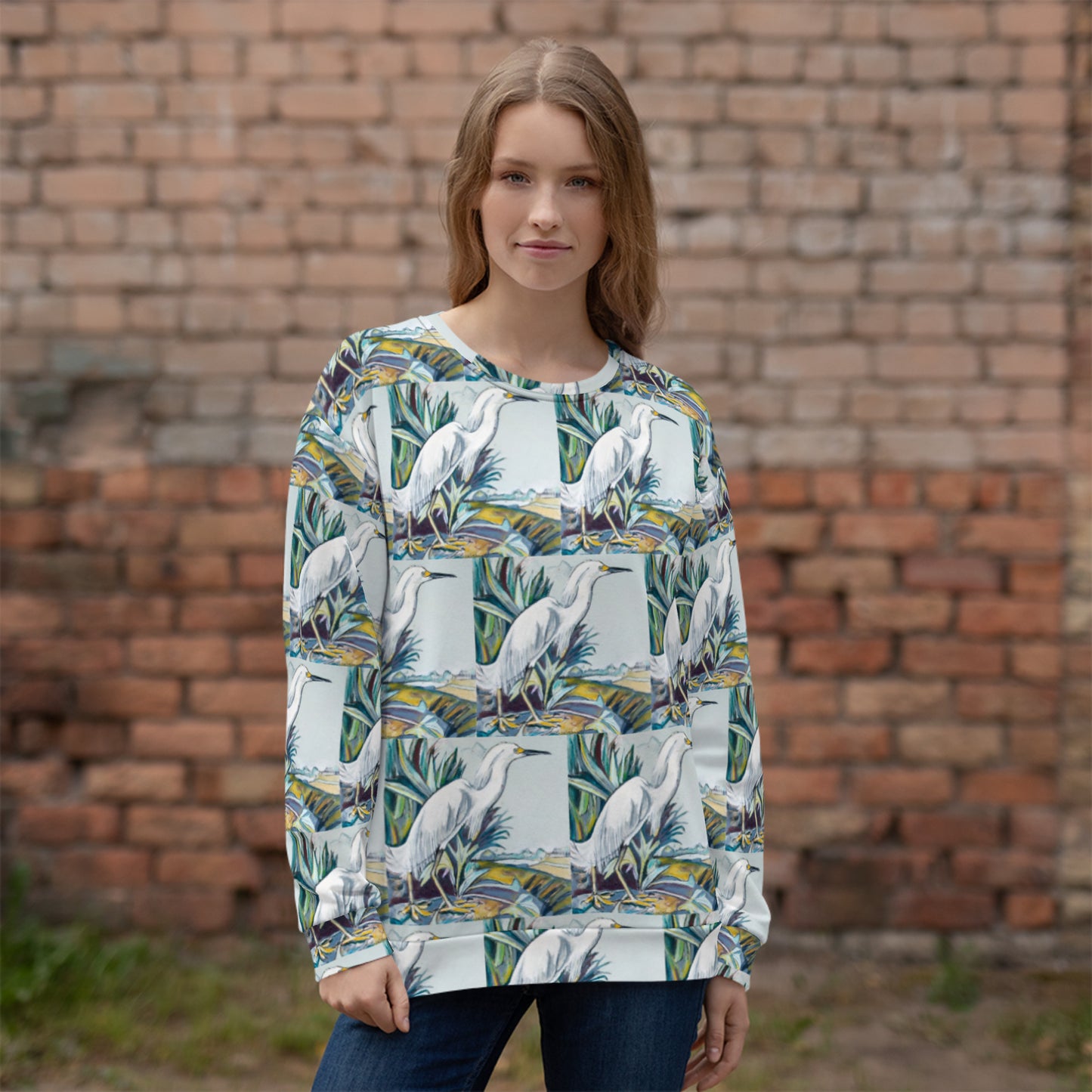 Snowy White Egret Unisex Sweatshirt