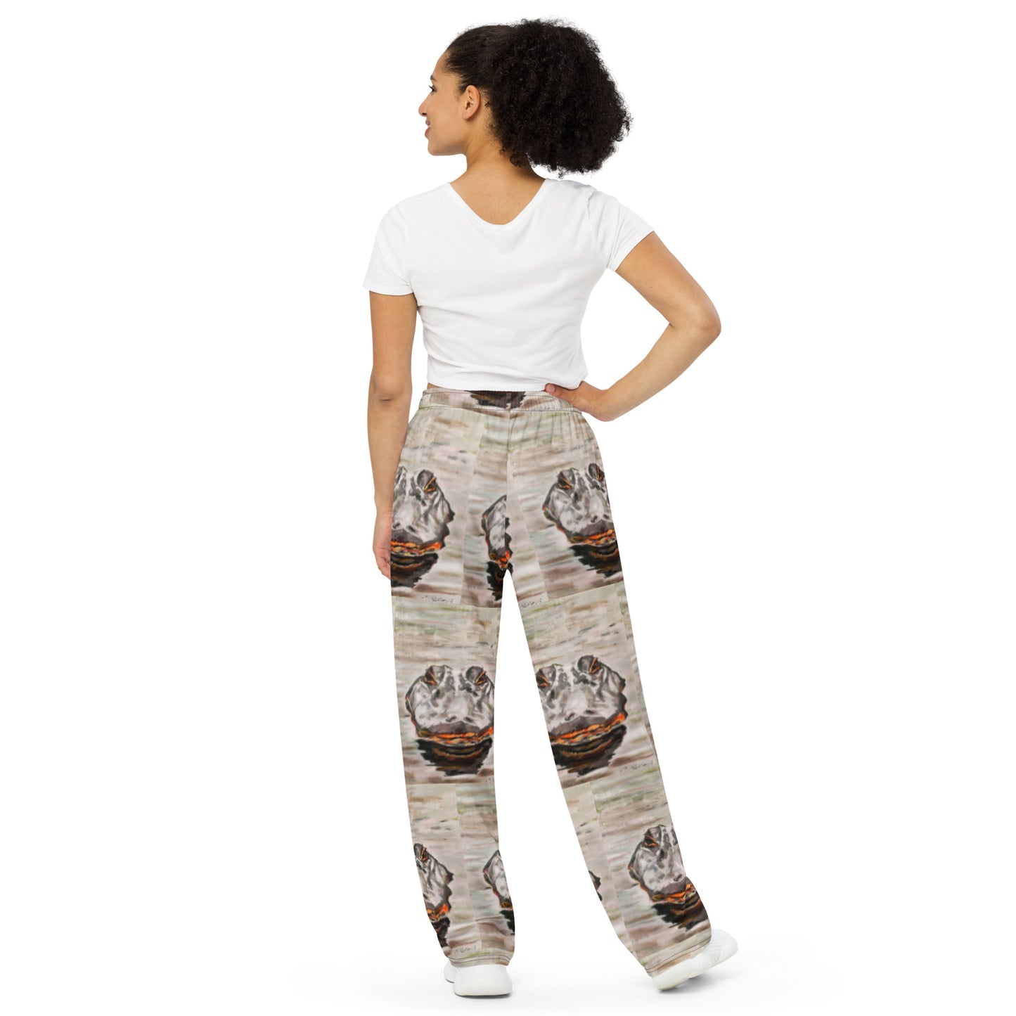 Gator Head Reflection All-over print unisex wide-leg pants