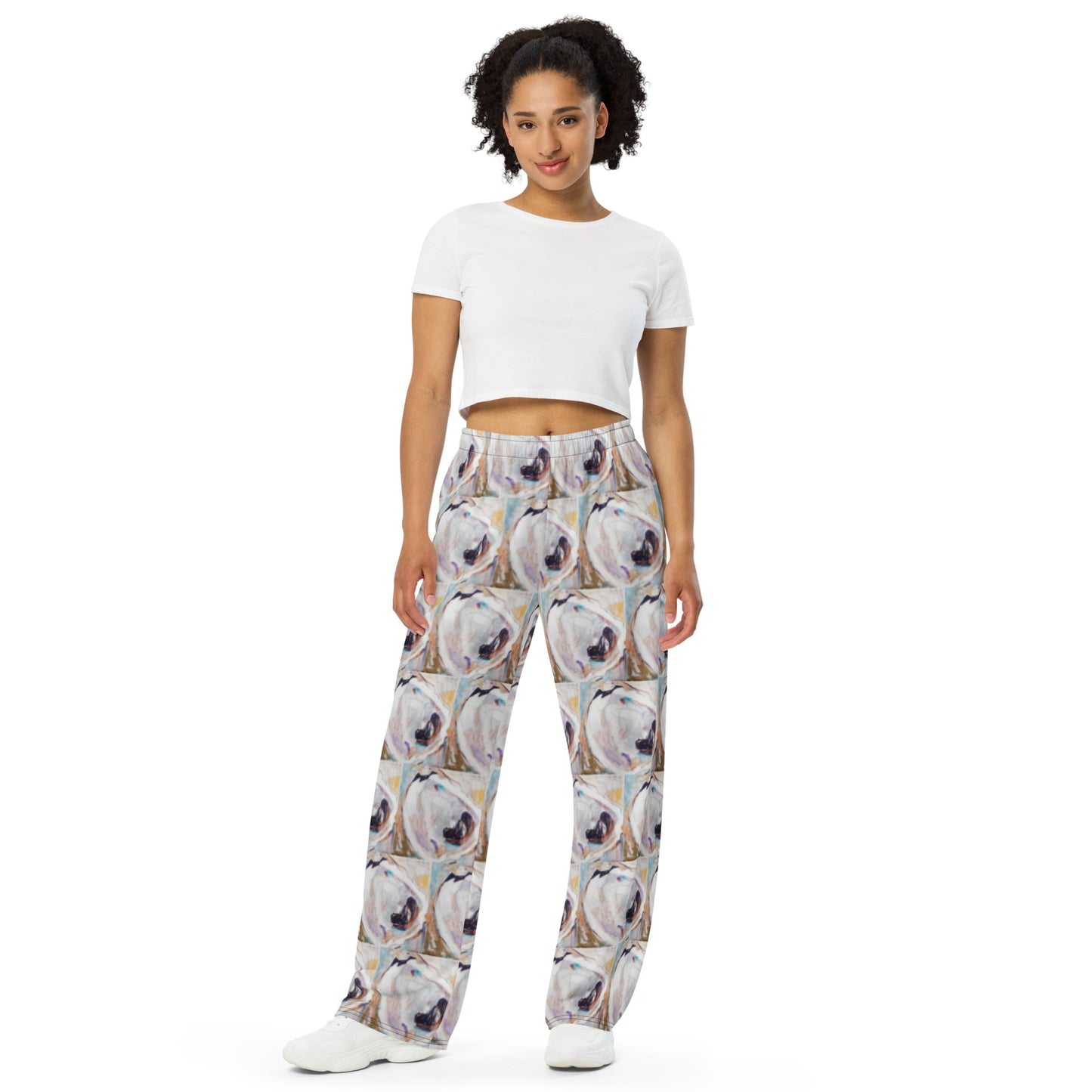 Oyster Shells All-over print unisex wide-leg pants