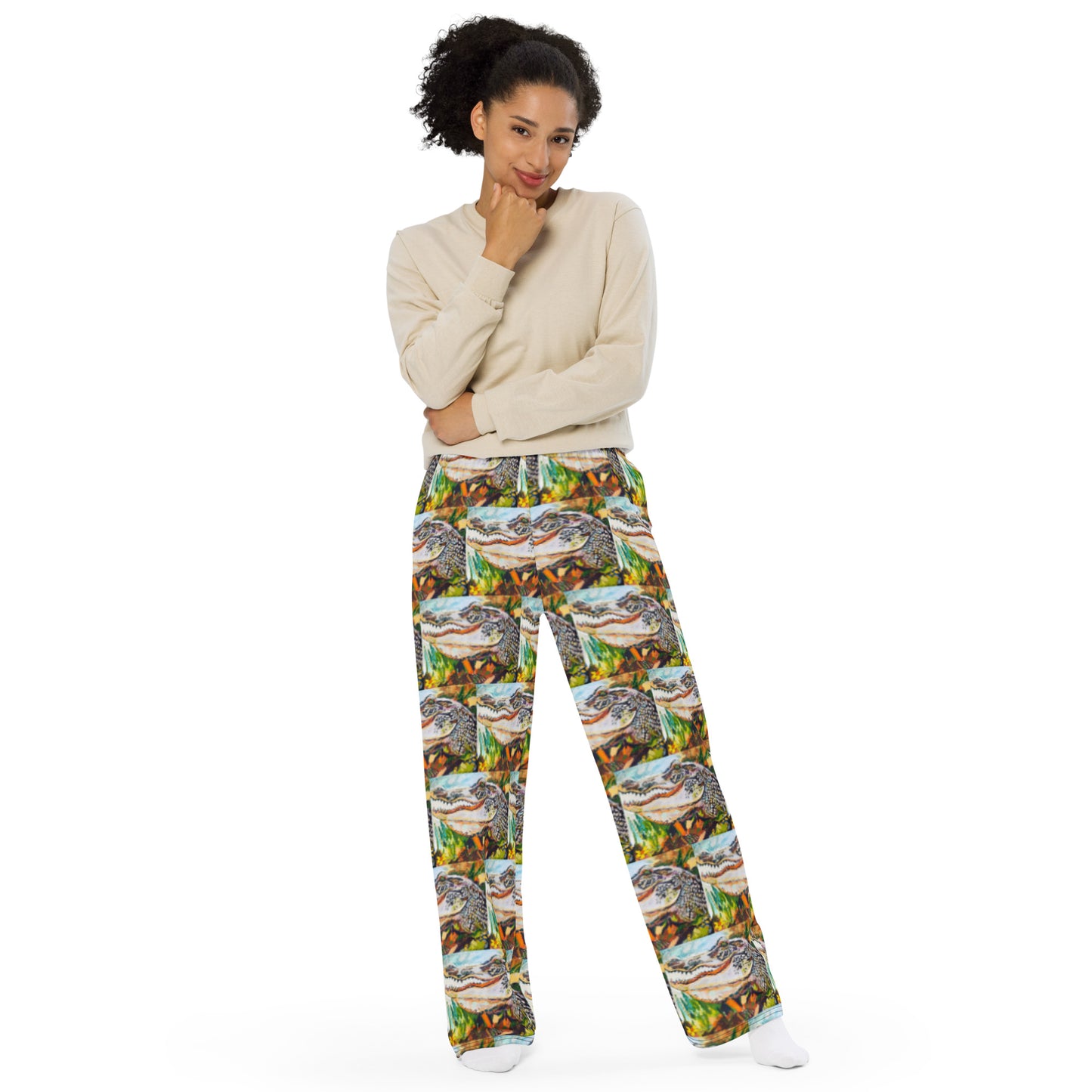 Groovy Gator All-over print unisex wide-leg pants