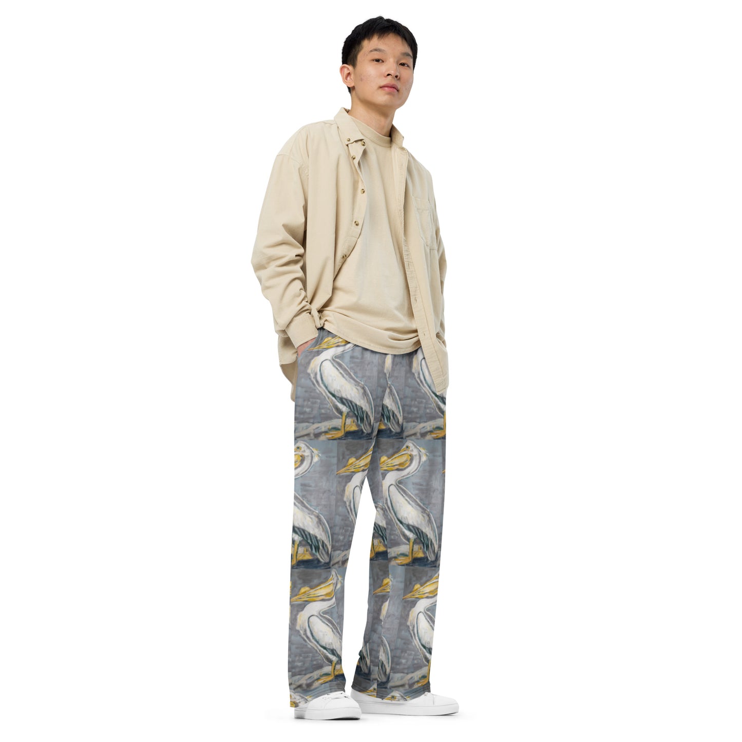 White Pelican All-over print unisex wide-leg pants