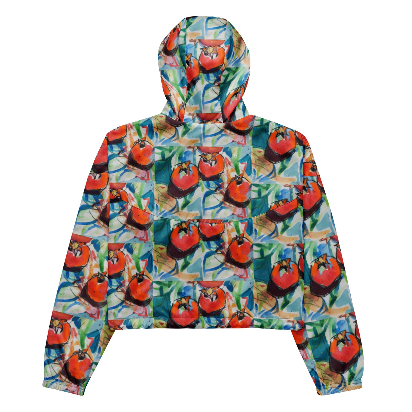 Tree of Life with Pomegranates 127 Women’s cropped windbreaker