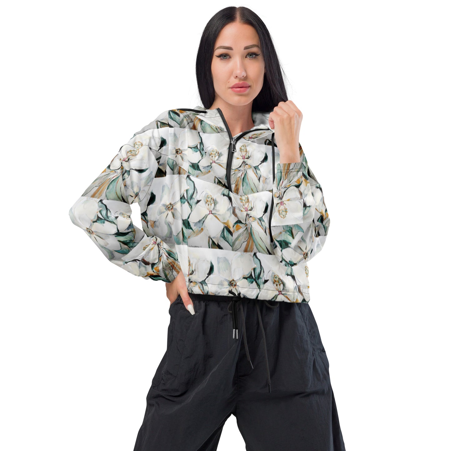 Magnolia Triptych Women’s cropped windbreaker