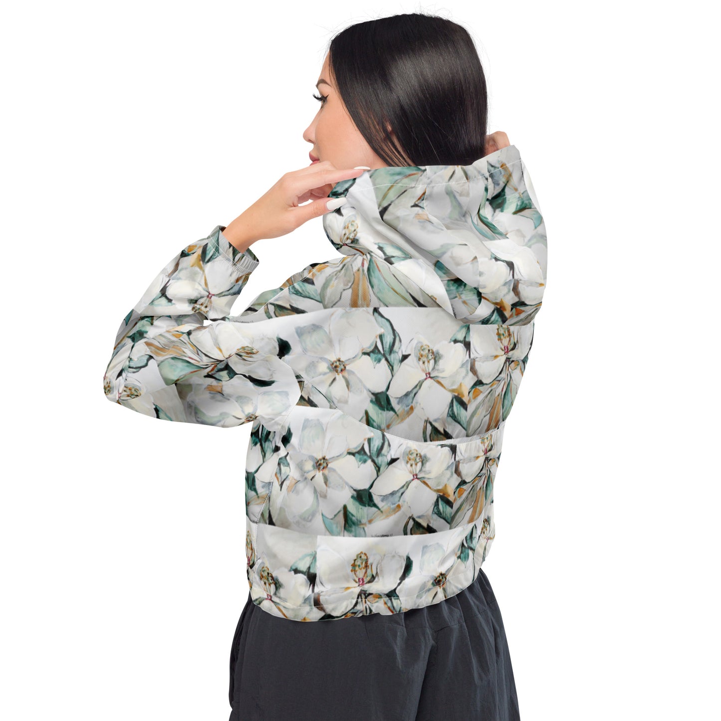 Magnolia Triptych Women’s cropped windbreaker