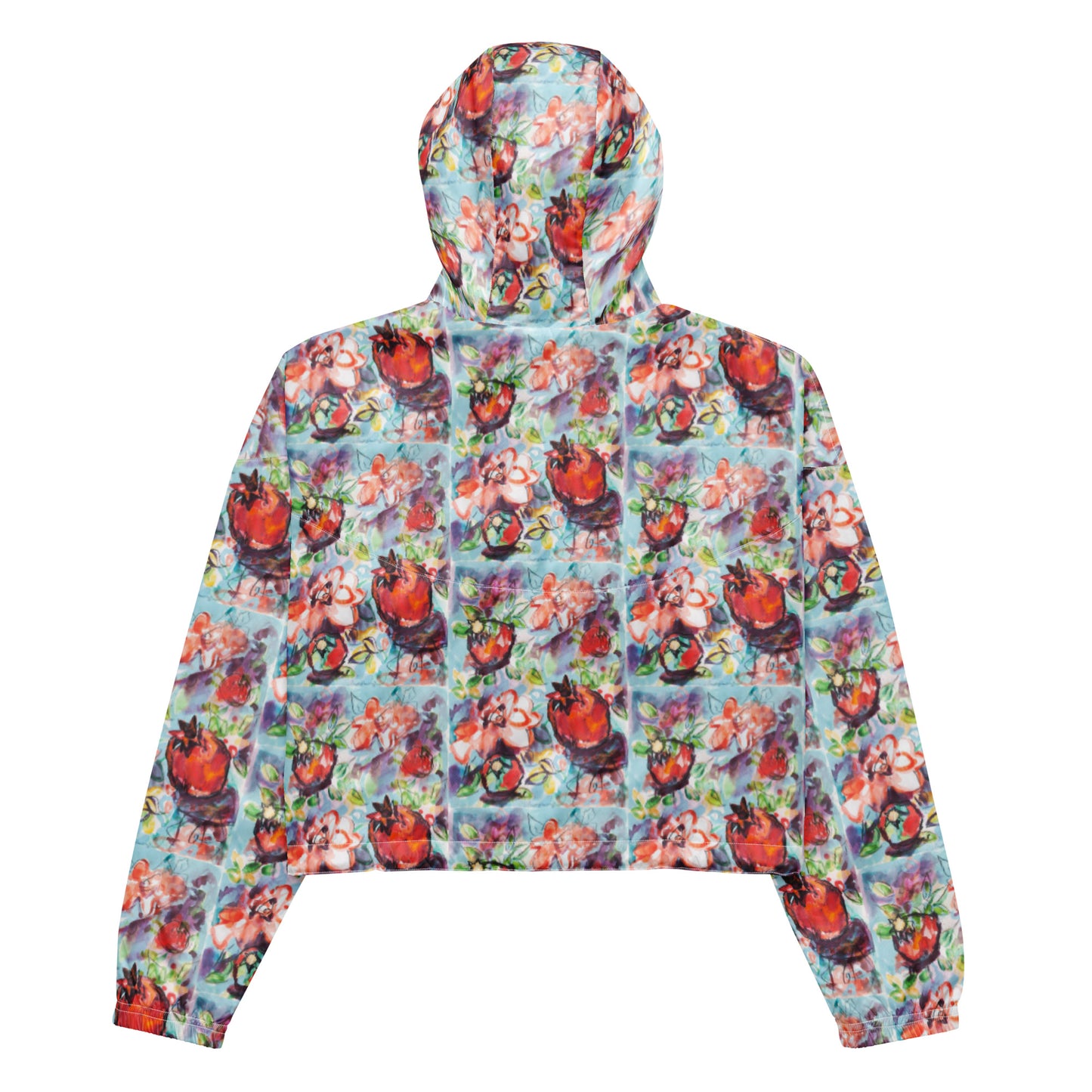 Tree of Life with Pomegranates Women’s cropped windbreaker