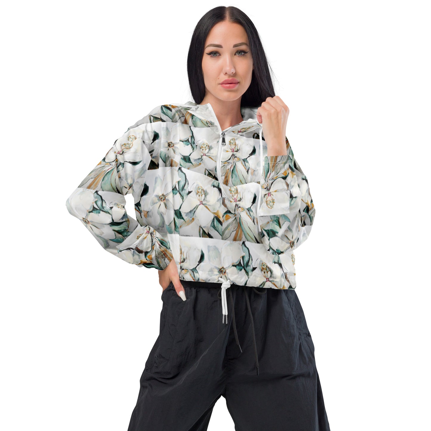Magnolia Triptych Women’s cropped windbreaker