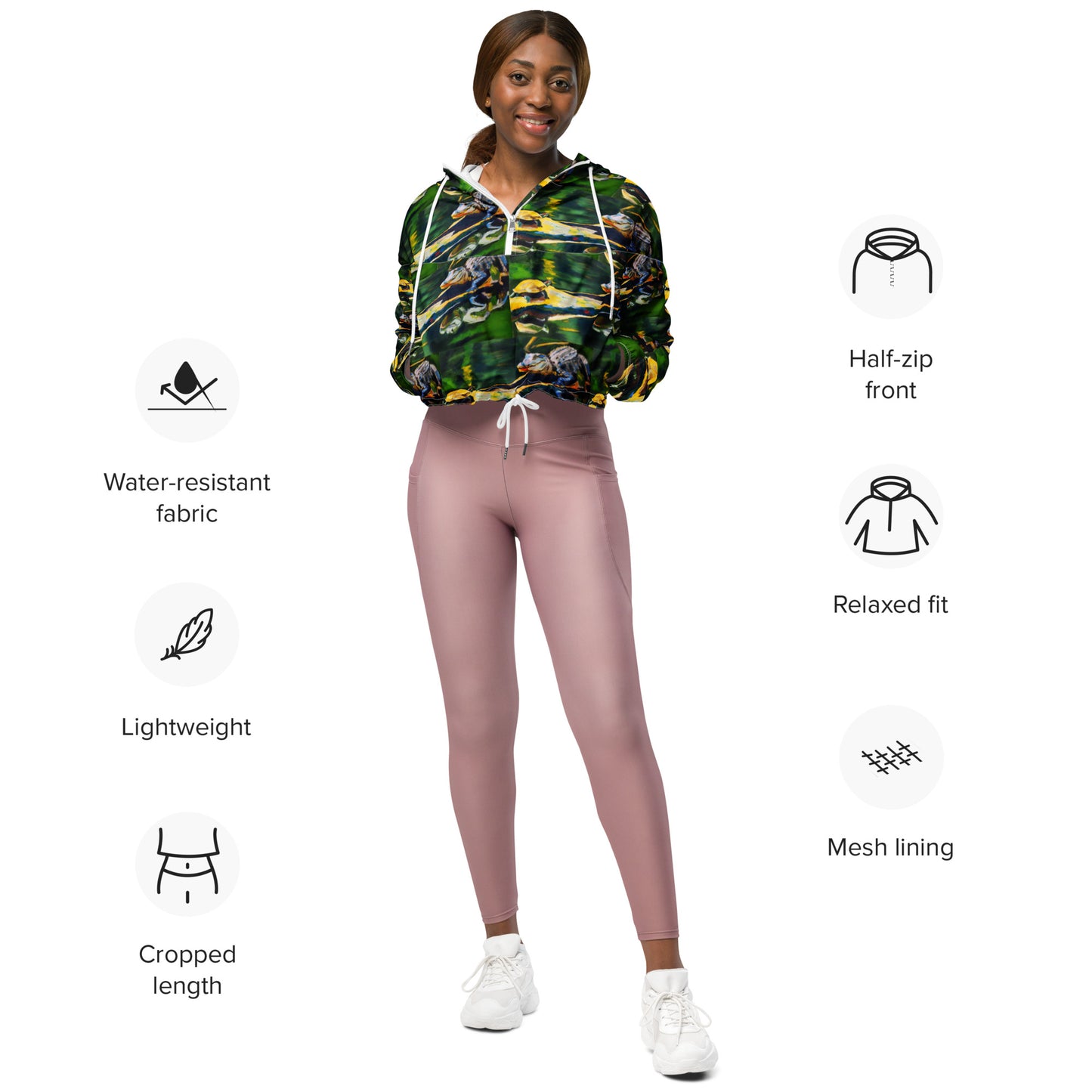 Turtle and Gator Women’s cropped windbreaker