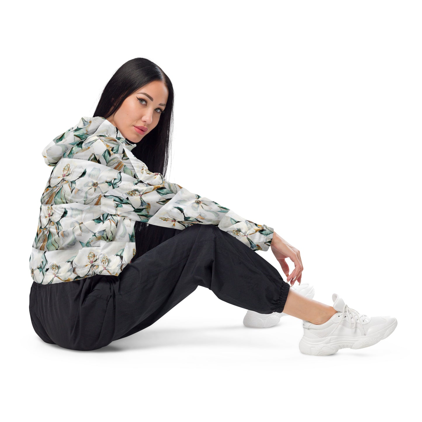Magnolia Triptych Women’s cropped windbreaker