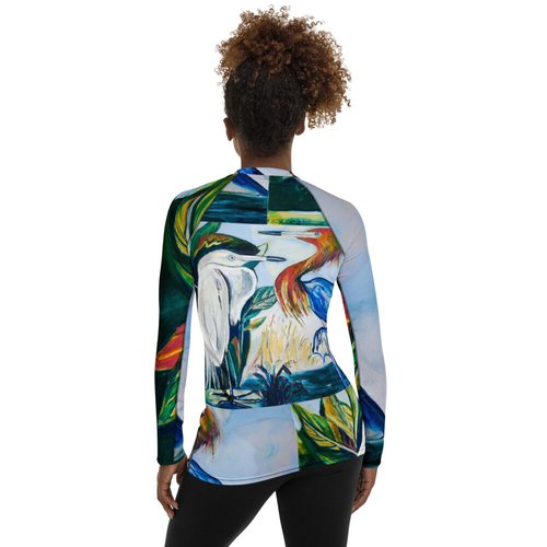 Herons Face to Face Women's Rash Guard