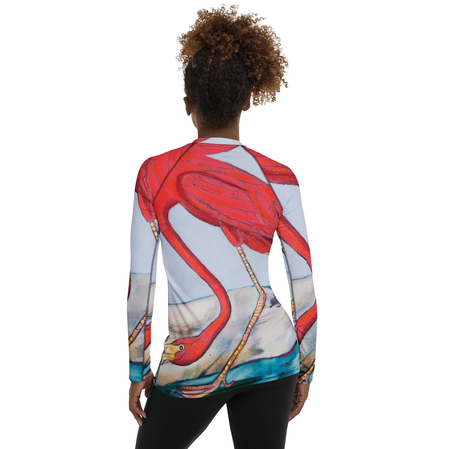 Flamingo Oasis Women's Rash Guard