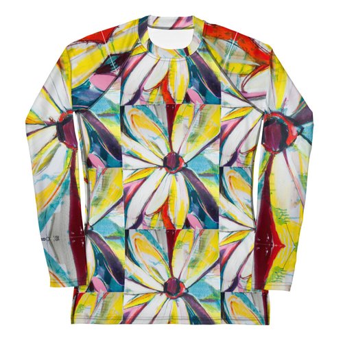 Zinnias Pattern Women's Rash Guard
