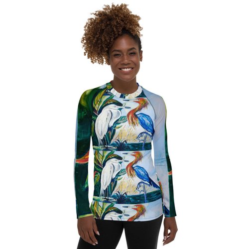 Herons Face to Face Women's Rash Guard