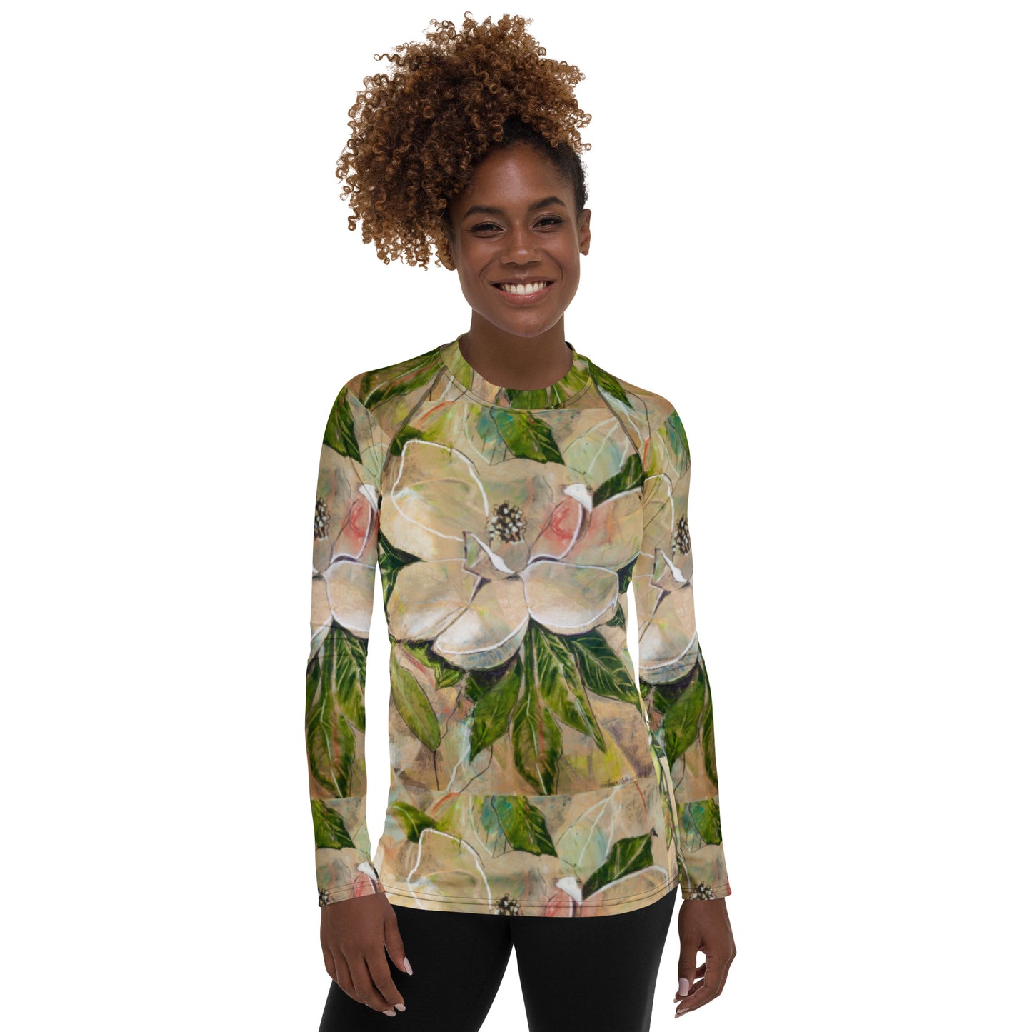 Golden Magnolia Women's Rash Guard