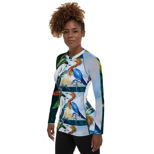 Herons Face to Face Women's Rash Guard