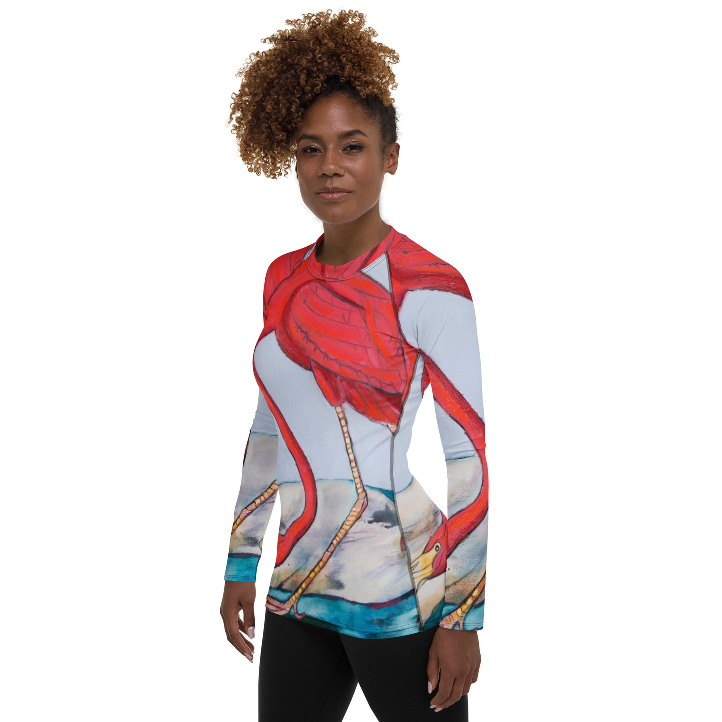 Flamingo Oasis Women's Rash Guard