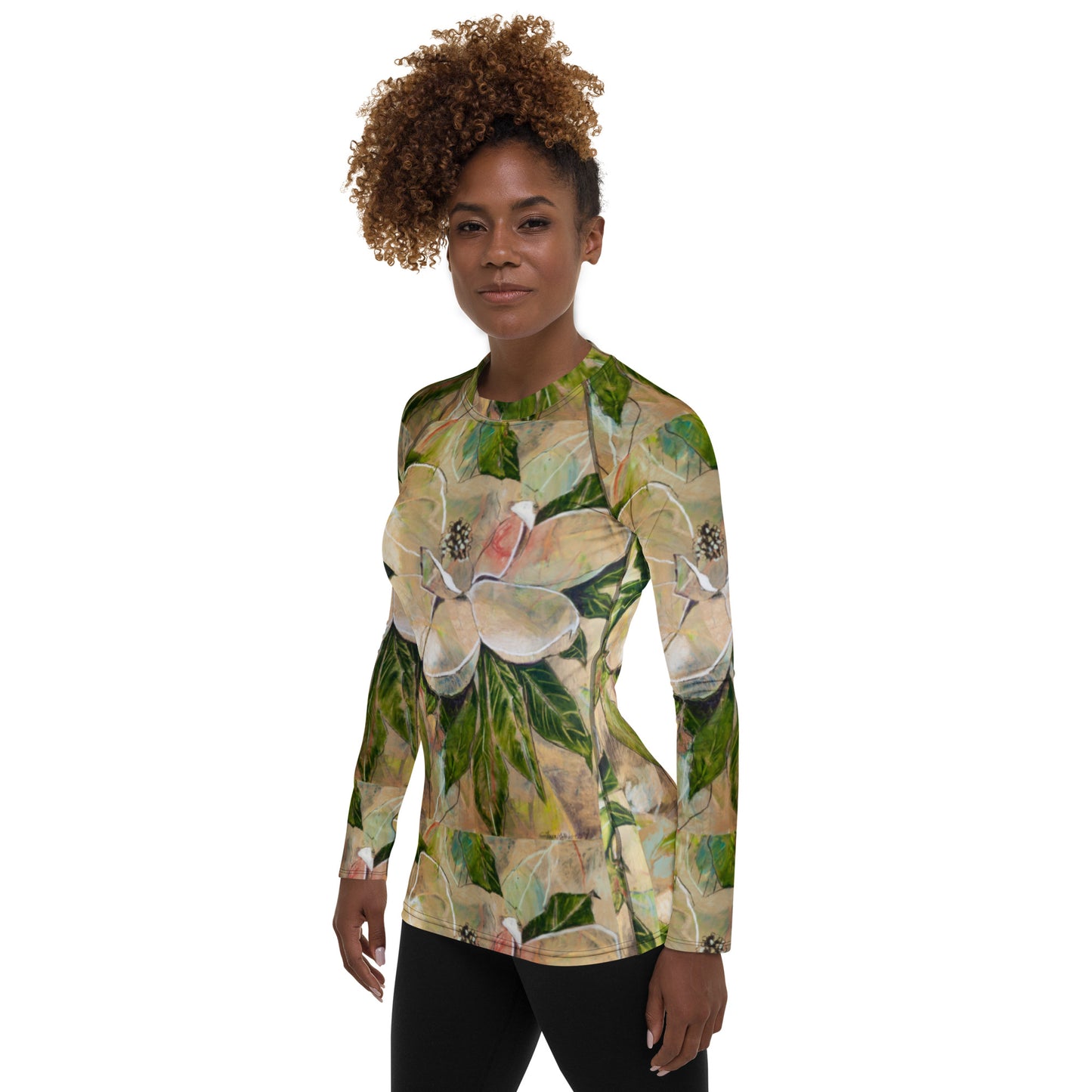 Golden Magnolia Women's Rash Guard