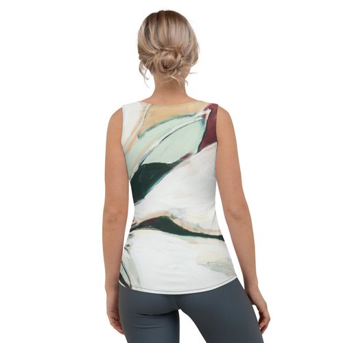 Metallic Gold Magnolia Sublimation Cut & Sew Tank Top