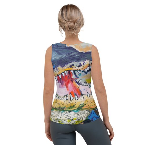 Gator in Wildflowers Sublimation Cut & Sew Tank Top
