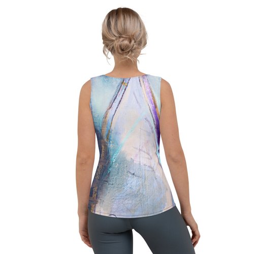 Cotton with Soft Teal II Sublimation Cut & Sew Tank Top