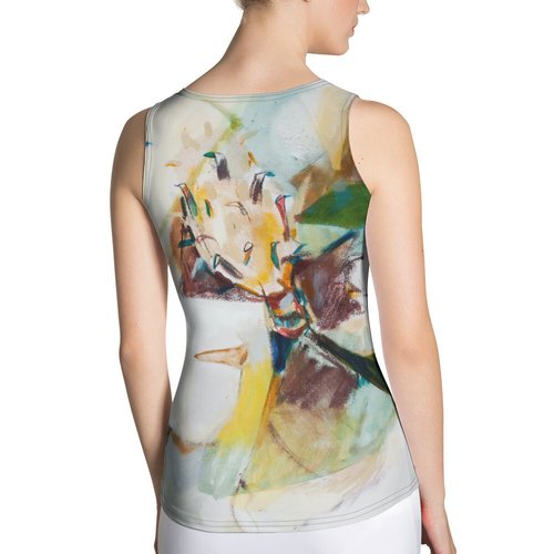 Neutral Magnolia Sublimation Cut & Sew Tank Top