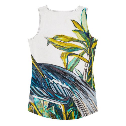 Blue Heron (Dark) Sublimation Cut & Sew Tank Top