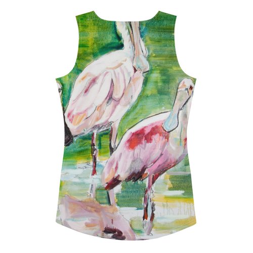 Roseate Spoonbill Family of Four Sublimation Cut & Sew Tank Top