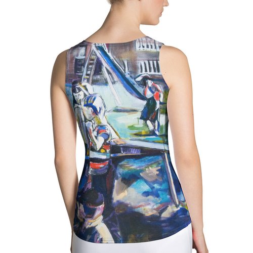 Vintage Kids on Playground Sublimation Cut & Sew Tank Top