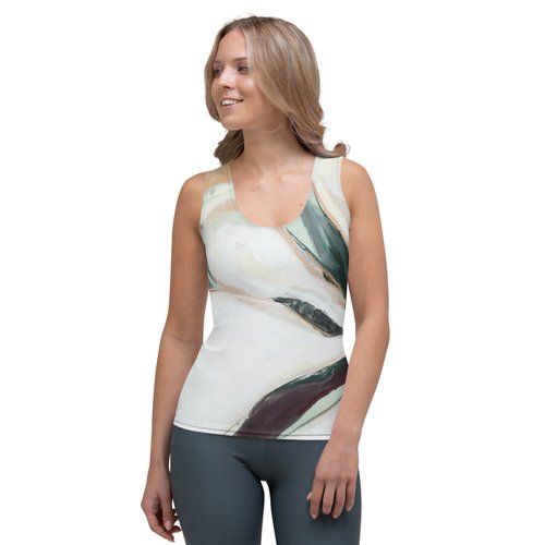 Metallic Gold Magnolia Sublimation Cut & Sew Tank Top