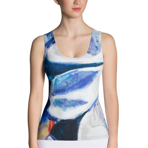 Magnolia with Deep Purple Sublimation Cut & Sew Tank Top