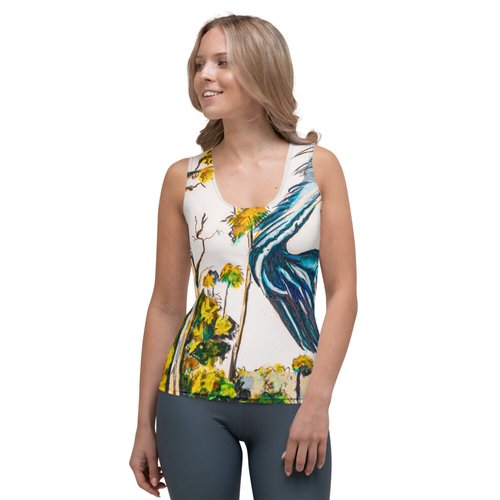 Blue Heron Sublimation Cut & Sew Tank Top