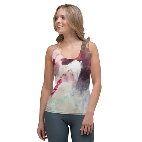 Abstract Cotton Sublimation Cut & Sew Tank Top