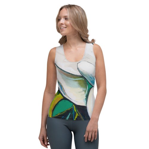 Veronese Green Magnolia Sublimation Cut & Sew Tank Top