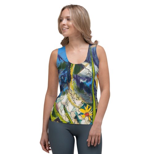 Gator in Wildflowers Sublimation Cut & Sew Tank Top