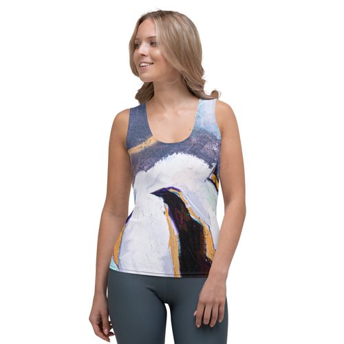 Cotton with Soft Teal II Sublimation Cut & Sew Tank Top