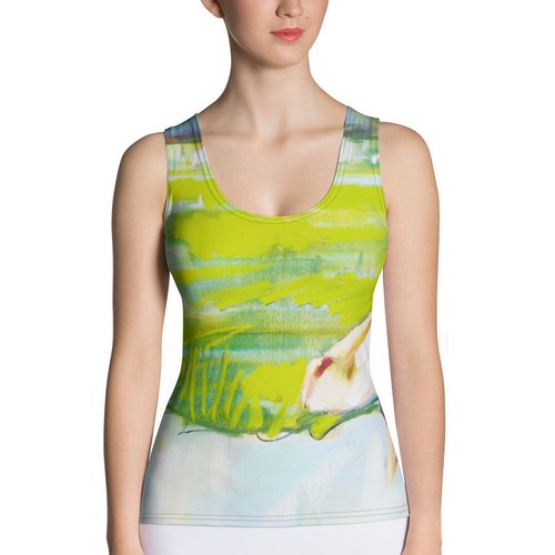 Roseate Spoonbill in His Sanctuary Sublimation Cut & Sew Tank Top