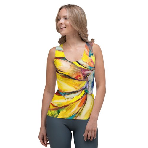 Rainbow Sunflower Sublimation Cut & Sew Tank Top