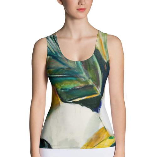 Neutral Magnolia Sublimation Cut & Sew Tank Top