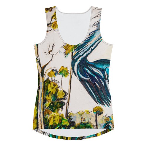 Blue Heron (Dark) Sublimation Cut & Sew Tank Top