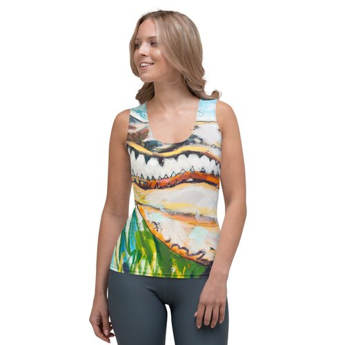 Groovy Gator Sublimation Cut & Sew Tank Top