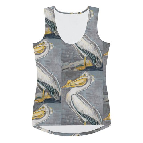 White Pelican Sublimation Cut & Sew Tank Top