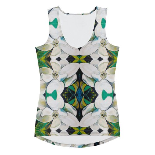 Veronese Magnolia Pattern Sublimation Cut & Sew Tank Top