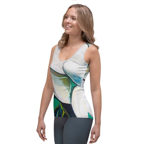 Veronese Green Magnolia Sublimation Cut & Sew Tank Top