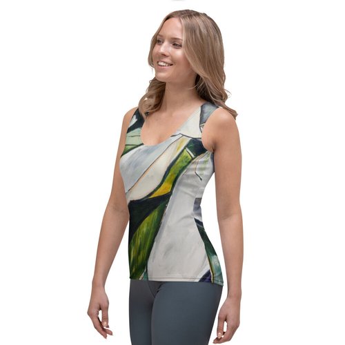 Indigo Magnolia Sublimation Cut & Sew Tank Top