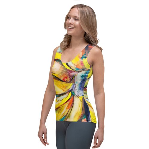 Rainbow Sunflower Sublimation Cut & Sew Tank Top