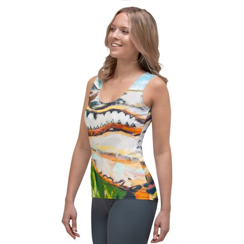 Groovy Gator Sublimation Cut & Sew Tank Top