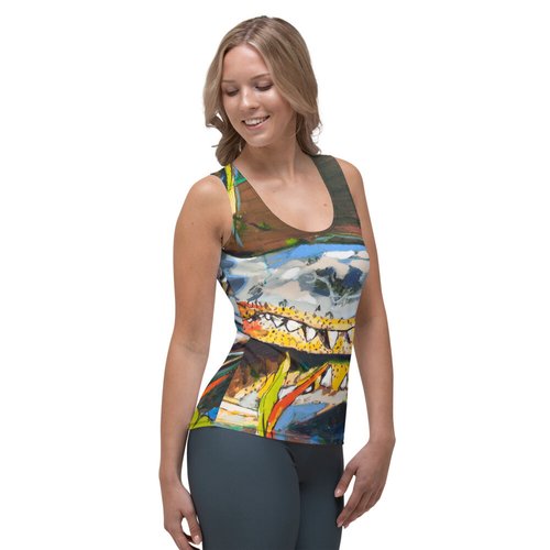 Gator in Bayou Brush Sublimation Cut & Sew Tank Top