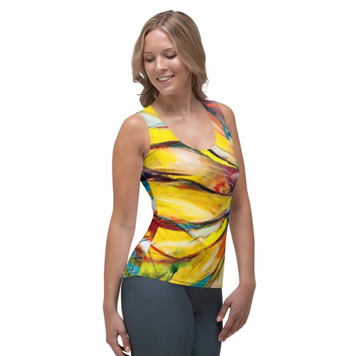 Rainbow Sunflower Sublimation Cut & Sew Tank Top