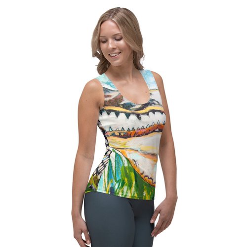 Groovy Gator Sublimation Cut & Sew Tank Top