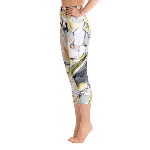 Mourning Doves Yoga Capri Leggings