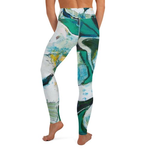 Tropical Magnolia Yoga Leggings